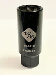 Stanley 13/16" X 3/8" Deep Spark Plug Socket 86-381b Black Chrome 6 Pt Free Ship. Fixed Price $9.96.