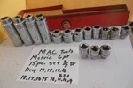 =mac Tools 15 Pc Chrome Deep/shallow 3/8 Dr Metric Socket Set 6pt W/ Metal Tray. Fixed Price $87.50.