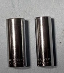 Two Vintage Jc Penney Deep Sockets - 3/4 And 5/8 . 6 Point. 3/8 Drive. Fixed Price $18.00.