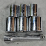 Klein Tools Socket Lot 1/2in Drive Sae 12 Point 7/8-1-1/4 In Ext Usa. Fixed Price $49.99.