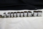 Snap On 10 Piece 6 Pt Socket Set Fs-281, 261, 241 ,221, 201, 191,181,161,141,121. Fixed Price $130.00.