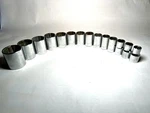 Vintage Craftsman V Series 1/2" Socket Set 12 Pt Sae 14pc Usa F23. Fixed Price $79.99.