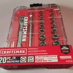 Craftsman 20pc 1/4" Drive Socket Set Sae & Metric Cmmt12108 W/ Case. Fixed Price $32.49.