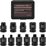 11pcs 3/8" Drive Sae Pipe Plug Socket Set Tapered Male & Female Square Cha. Fixed Price $32.07.