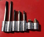 Lot Of 7 Snap-on Tools 1/4" Drive Flat Tip & Phillips Socket Drivers - Tmc Tmp. Fixed Price $90.00.