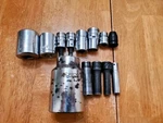 Snap On Mac Proto Challenger 1/4 3/8 1/2 Drive Misc Mixed Sockets Lot Of 13. Fixed Price $65.00.