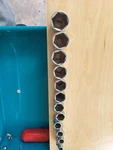 Used, Snap On Tools 1/2 In. Dr. "short" Sae Socket Set Of 13, Part #313twy. Fixed Price $275.00.