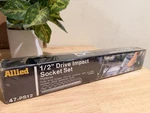 Sealed Allied 1/2" Drive Impact Socket Set 11 Pieces In Metal Case 47-ps12. Fixed Price $38.00.