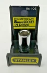 Vintage 1981 Stanley Std. Metric 6pt. 8mm Socket 1/4 Drive #86-105 1"lng Usa Nos. Fixed Price $14.99.