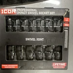 Icon 1/2 Professional Impact Swivel Socket Set. Fixed Price $115.00.