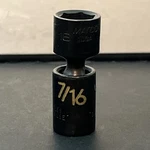 Matco Tools Usa Aup146a 7/16" Sae Universal Shallow Socket 1/4" Drive 6 Point. Fixed Price $24.92.