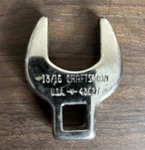 Vintage Craftsman 3/8'' Dr. 13/16'' Crowfoot -v- 43627 Made In Usa. Fixed Price $21.00.