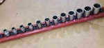 Snap On Tools 212fmy 12pc 3/8" Flank Drive Metric Shallow Socket Set & Rail Usa. Fixed Price $129.99.