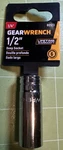 Gearwrench 80123 1/4" Drive 6 Point Deep Sae Socket 1/2" Chrome New. Fixed Price $8.99.