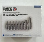 Matco Tools 1/4", 3/8", 1/2" Drive Star Bit Socket Set Opti Sabctx15ogb 15 Piece. Fixed Price $150.00.