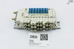 L29850 (lot Of 12) Smc 7-slot Pneumatic Manifold, Pcw Type Sj3260-5fz-c4. Fixed Price $850.00.