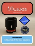 Milwaukee 49-66-6210 1" In. Shockwave Impact Duty 1/2" Drive Shallow Socket. Fixed Price $12.29.