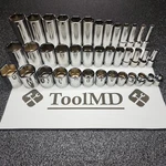 Snap-on Tools Usa New 39pc 3/8" Drive Sae Fdx Shallow / Semi Deep Master Set. Fixed Price $1249.00.