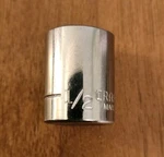Craftsman 1/2" Socket 6 Point 1/4" Drive G2 34598 Easy Read. Fixed Price $10.00.