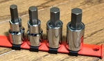 Matco Tools Sae Large Hex Allen Key Socket Bit Driver 1/2 Drive Red Rail. Fixed Price $150.00.