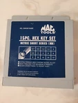 Mac Tools Professional 15 Pc Piece Metric Short Series Hex Key Set Metal Tray Mm. Fixed Price $39.99.
