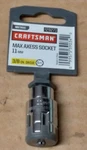 New Craftsman Max Axess Socket 3/8" Drive 6 Pt. 11mm. Fixed Price $17.99.