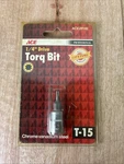 Ace 1/4 Drive Torq Bit Chrome Vanadium Steel T-15. Fixed Price $14.99.