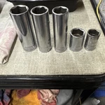 S-k 1/2 Drive Sockets. 5 Pieces, 3 Deep Well, 2 Shallow.. Fixed Price $34.00.