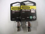 New Stanley 3/8 In Drive 5/16 Inch Max 12 Point Sockets Two. Fixed Price $4.25.