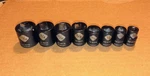 Stanley Black Chrome 8 Piece Shallow Short Sae 6 Point Socket Set For 3/8" Drive. Fixed Price $29.94.