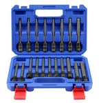 Workpro 19pcs 3/8" Drive Extra Long Torx Hex Bit Socket Set Allen Star Bits. Fixed Price $39.99.