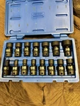 New Cornwell 16 Piece 3/8 Drive Metric Swivel Socket Set. Fixed Price $215.00.
