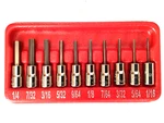 Snap On Tools 10 Piece 1/4 Drive Sae Hex Driver Bit Socket Set 110etmay Nice. Fixed Price $174.95.