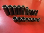 Matco 3/8" Drive 18pc Sae 6pt Deep & Shallow Impact Sockets. Fixed Price $199.00.