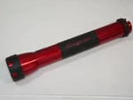 Vintage Snap-on 13" Anodized Red Aluminum 3d-cell Flashlight Rubber Grip. Fixed Price $9.99.