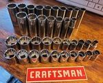 Craftsman 37pc Short & Deep 3/8 Sae Metric 12pt Ratchet Wrench Socket Set. Fixed Price $42.12.