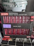 Icon Box Only Professional Impact Socket Set Swivel. Fixed Price $29.00.