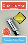 Craftsman 13/16" Spark Plug Socket, 3/8-inch Drive Cmmt43325. Fixed Price $8.25.