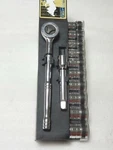 Blue Hawk 0420122 1/2" Drive 6 Point Sae 12-pc Socket Set Chrome Plated, N W. Fixed Price $39.50.