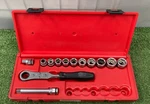 Snap-on Low Clearance Profile Pass Through Socket & Ratcheting Set Sold As Is. Fixed Price $180.00.