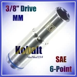 Kobalt 3/8" Drive Deep Socket - Sae Inch Metric Mm 6 Point Pt Choose Size. Fixed Price $9.88.