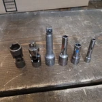Mixed Lot Matco Sockets Swivel Deep 1/4" 3/8" Drive Extension Bu186 B3u Usa. Fixed Price $30.00.