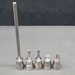 Snap-on 5 Piece 3/8 Drive Misc. Bit Sockets- Phillips Hex Usa. Fixed Price $42.99.