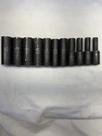 Matco 3/8 Drive Deepwell Metric 12pt Socket Set (missing 18 & 10). Fixed Price $100.00.