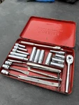 Rare Vintage Full Set Of Snap On 25 Piece 1/4 Drive Tmc Carb Tools Case 50s. Fixed Price $503.51.