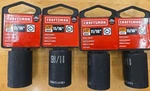 Lot Of 4 Craftsman Tools 1/2" Drive 11/16 Short 6pt Impact Blk Oxide New. Fixed Price $19.99.