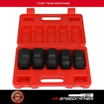 5 Pc 1/2" Drive 6 Point Deep Metric Spindle Axle Nut Impact Socket Set. Fixed Price $27.99.