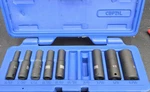 Cornwell Cbpi1l - 10 Piece 1/4" Drive Bluepower Sae Deep Power Socket Set, 6pt. Fixed Price $50.00.