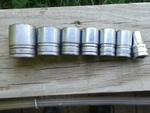 Vintage Snap-on Tools 1/2" Drive 7pc 12pt Shallow Socket Set Sw Series Usa. Fixed Price $73.80.