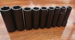 Snap-on 1/2" Drive 9 Piece Sae 6 Point Deep Impact Socket Set 7/16"-1" Sim Ser. Fixed Price $85.00.